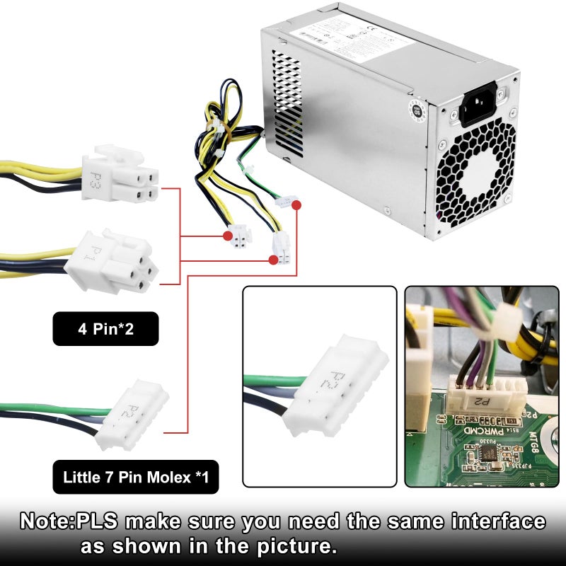 LXun D16-180P2A L08261-002 180W Power Supply Compatible with HP ProDesk 800 G3 600 G3 SFF L08261-001 901763-002 901765-003 901761-003 901764-003 901763-001 901762-002 901771-004 901771-003 901771-002 - Image 4